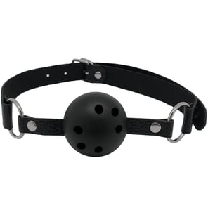 Mordaza Transpirable Negra para Juegos de Bondage Accesorio Erótico y Seguro para Adultos