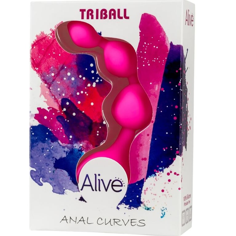 Bolas Anales de Silicona Rosa Triball 15 cm Juguete Sexual Seguro y Flexible