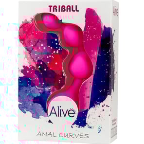 Bolas Anales de Silicona Rosa Triball 15 cm Juguete Sexual Seguro y Flexible