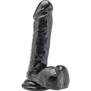 Dildo 18 CM With Balls Black