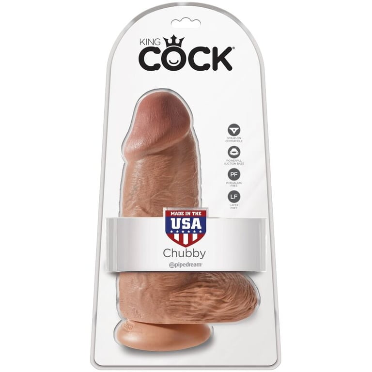 King Cock - Chubby Realistic Penis 23 CM Caramel