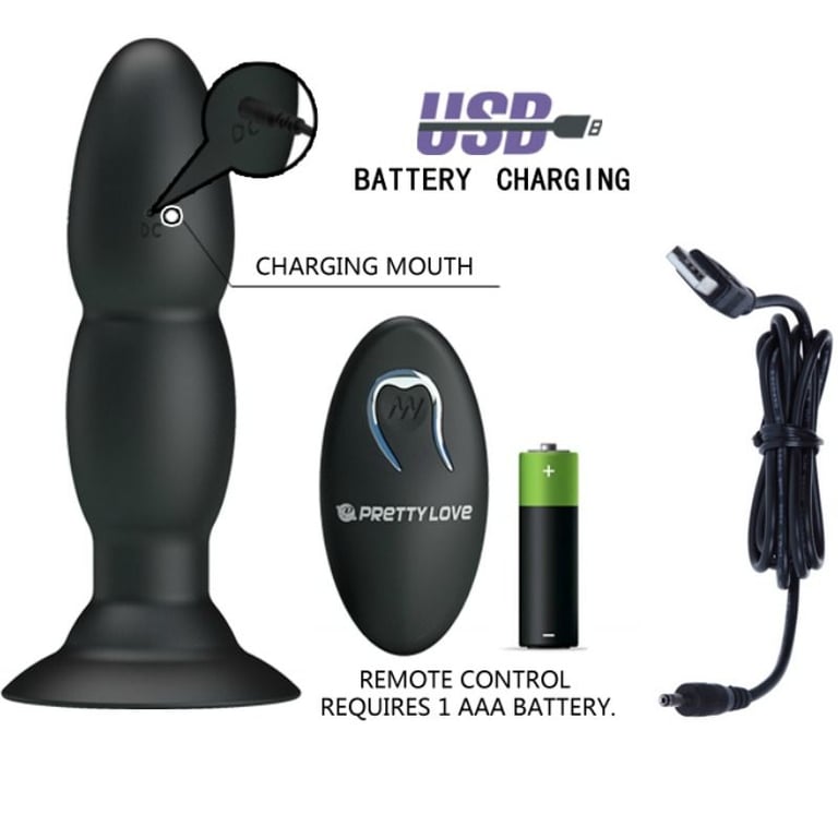 Plug Vibrator And Rotation By Remote Control
