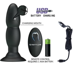 Plug Vibrator And Rotation By Remote Control