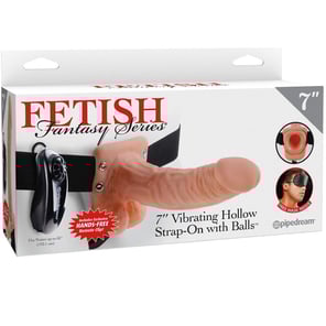 Fetish Fantasy Series - Arnés Ajustable Control Remoto Pene Realístico Con Testículos 17.8 CM