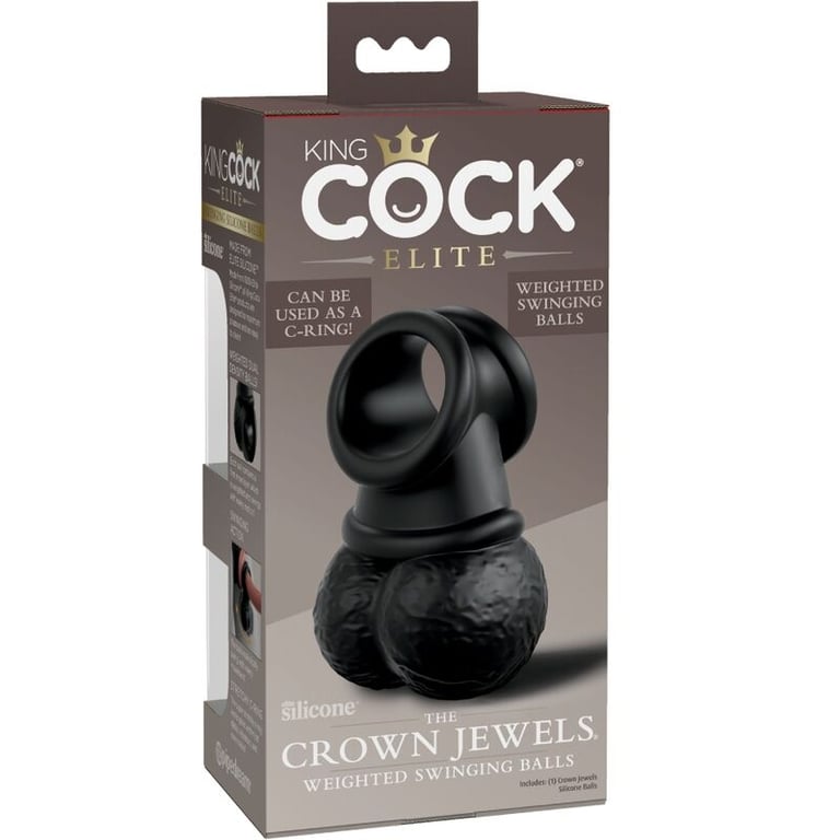 King Cock - The Crown Jewels Weighted Swinging Balls Silicone
