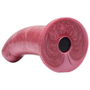Dildo Curvado Herspot Golden Rose M de Silicona Premium Juguete Sexual Elegante para Estimulación G y Placer Intenso