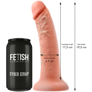 Cyber Strap - Arnés Con Dildo Y Bala Control Remoto Tecnología Watchme M
