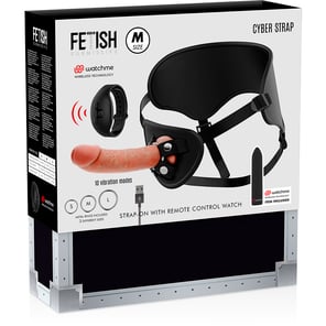 Cyber Strap - Arnés Con Dildo Y Bala Control Remoto Tecnología Watchme M