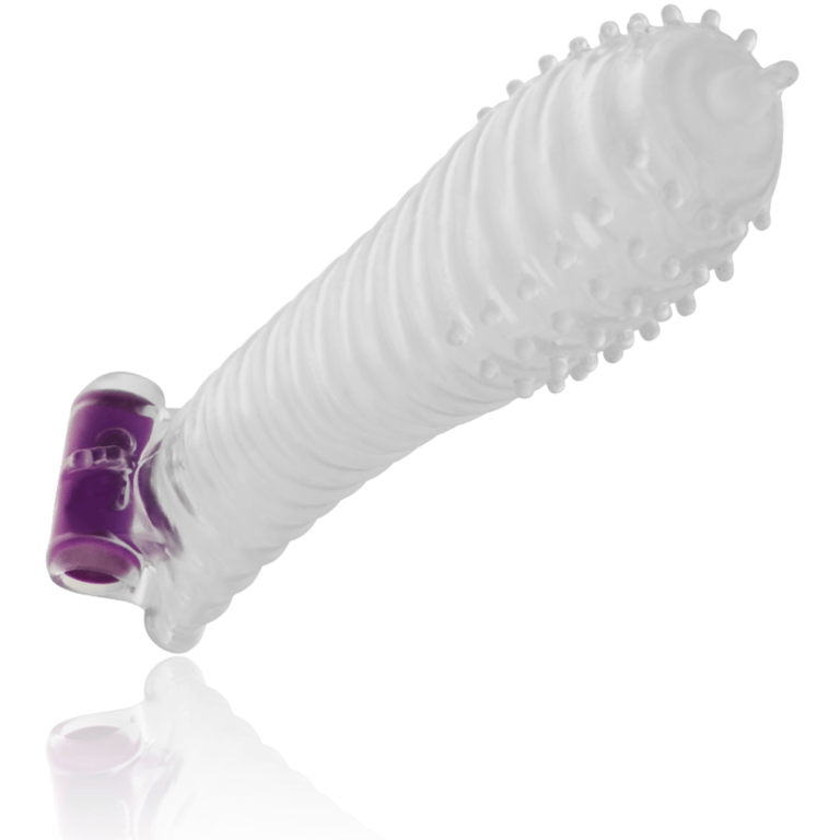 Textured Penis Sheath With Vibrating Bullet
