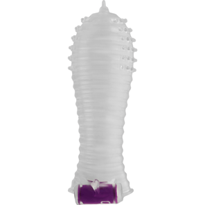 Textured Penis Sheath With Vibrating Bullet