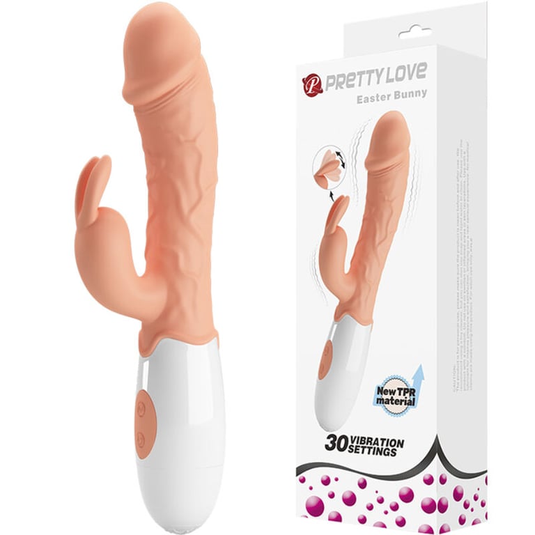 Easter Bunny Vibrator With Stimulator