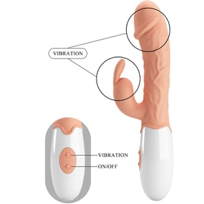 Easter Bunny Vibrator With Stimulator