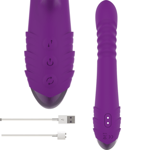 Iggy Vibrador Multifunción Recargable Up & Down Con Estimulador De Clitoris Morado