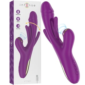 Vibrador Multifunción Recargable con 7 Modos de Vibración, Lengua Oscilante y Ondas Estimuladoras - Color Morado