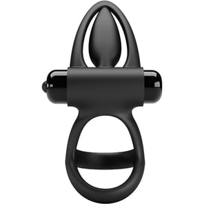 Anillo Vibrador 10 Vibraciones Silicona Negro