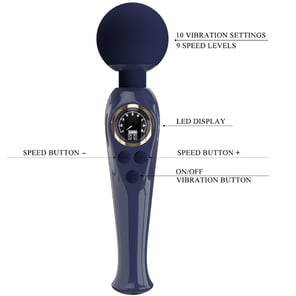 Skyler Vibrador Wand Azul