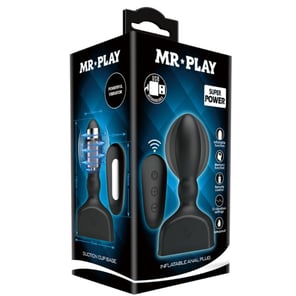 Plug Anal Hinchable Negro Control Remoto