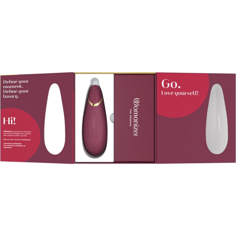 Estimulador de Clítoris Premium 2 Color Burdeos Recargable Placer Intenso para Mujeres