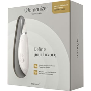 Estimulador de Clítoris Premium 2 en Color Gris Masajeador Íntimo Recargable para Mujeres