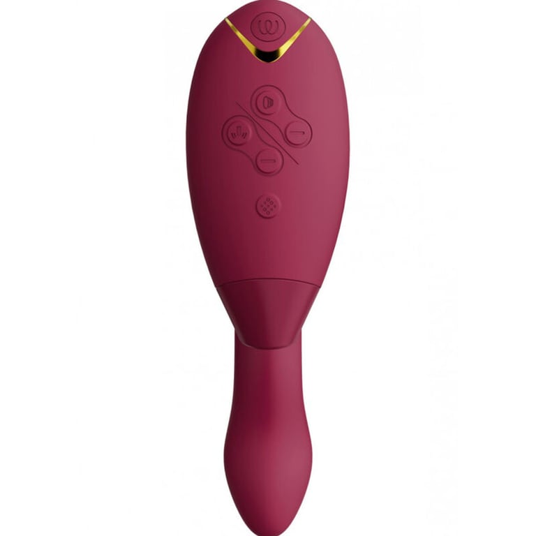 Estimulador Doble Duo 2 Color Burdeos para Masaje Íntimo Potente y Discreto