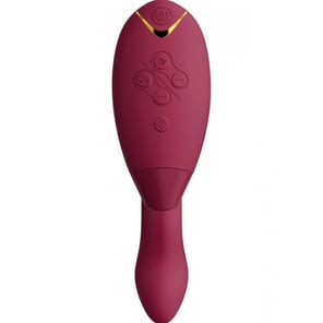 Estimulador Doble Duo 2 Color Burdeos para Masaje Íntimo Potente y Discreto