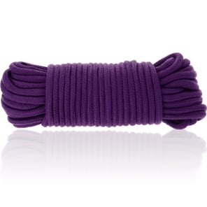 Cuerda Bondage Lila 20 m de Algodón Suave para Shibari, BDSM y Juegos Eróticos