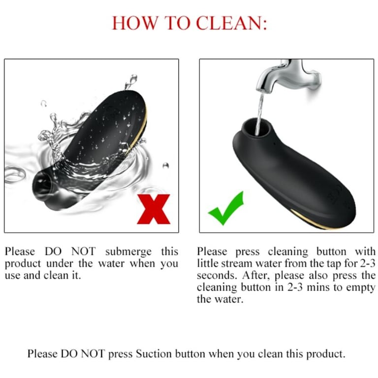 Luxury Rechargeable Suction Massager Black