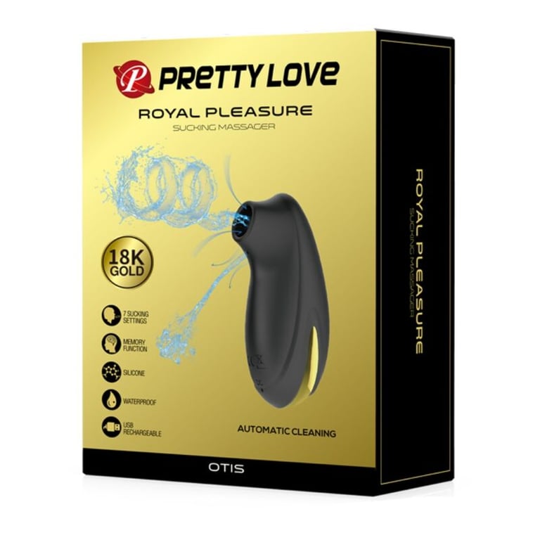 Luxury Rechargeable Suction Massager Black