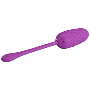 Huevo Vibrador Con Textura Marina Recargable Morado