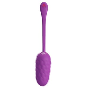 Huevo Vibrador Con Textura Marina Recargable Morado
