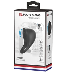 Anillo Vibrador Para Pene Con Lengua Negro