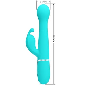 Dejon Vibrador Rabbit 3 En 1 Multifunción Verde Agua