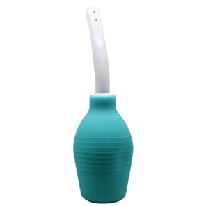 Pera Anal Ducha De Goma Azul