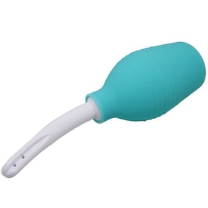 Pera Anal Ducha De Goma Azul