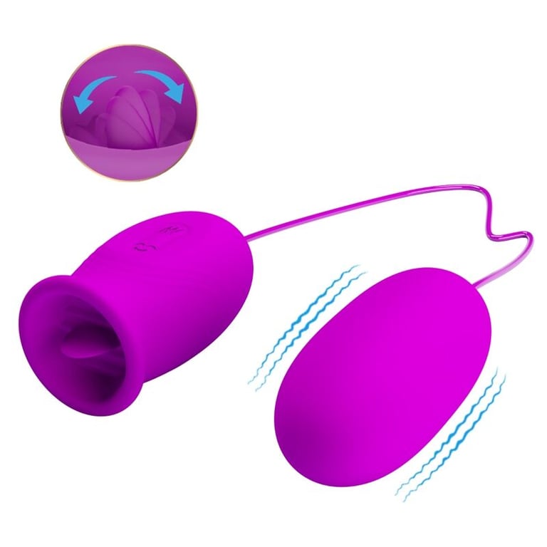 Daisy Dual Egg Rechargeable Vibrator Purple