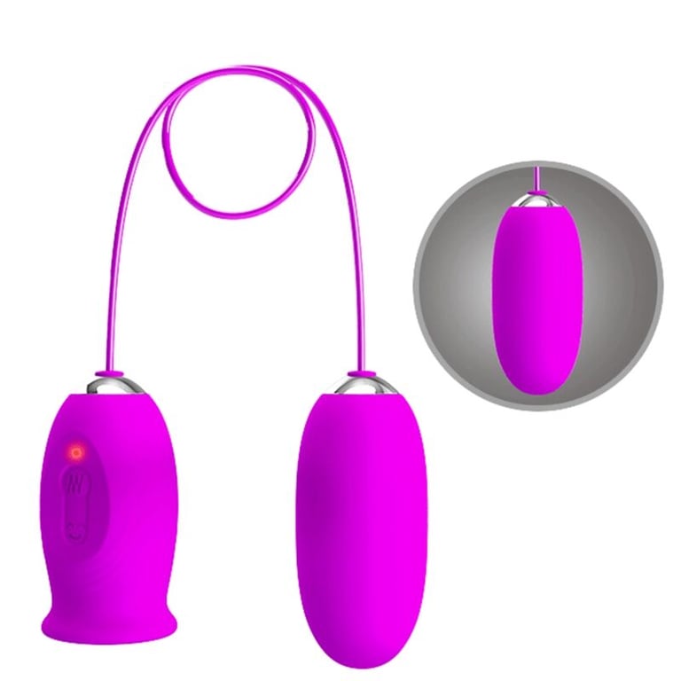 Daisy Dual Egg Rechargeable Vibrator Purple