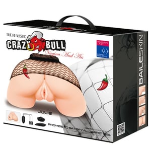 Crazy Bull - Vagina Y Ano Con Malla Realista Con Vibración