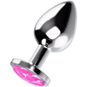 Plug Anal Con Cristal Rosa M