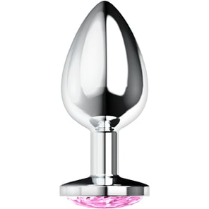 Plug Anal Con Cristal Rosa M