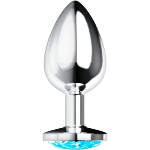 Plug Anal Con Cristal Azul M