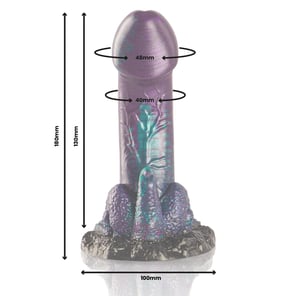 Basilisk Dildo Doble Placer Escamoso Tamaño Pequeño