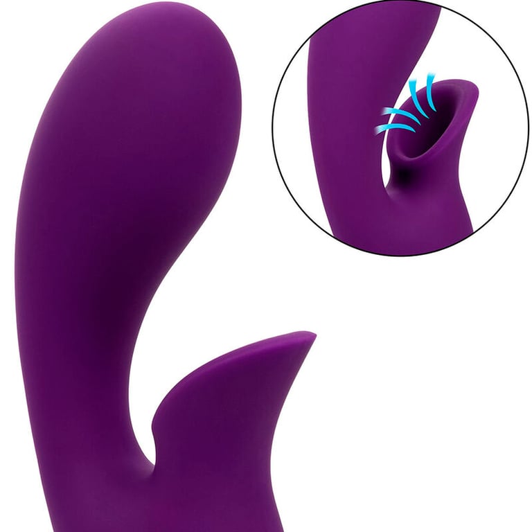 Estimulador Clitorial Morado Calexotics Huntington Beach Heartbreaker Vibrador con Ondas Estimuladoras California Dreaming