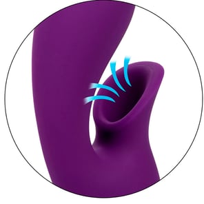 Estimulador Clitorial Morado Calexotics Huntington Beach Heartbreaker Vibrador con Ondas Estimuladoras California Dreaming