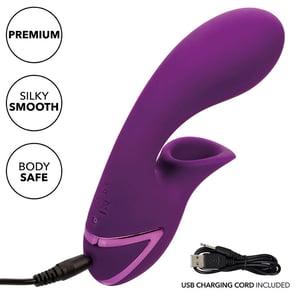 Estimulador Clitorial Morado Calexotics Huntington Beach Heartbreaker Vibrador con Ondas Estimuladoras California Dreaming