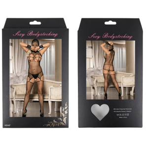 Subblime - Bodystocking With Cap Bare Breasts One Size