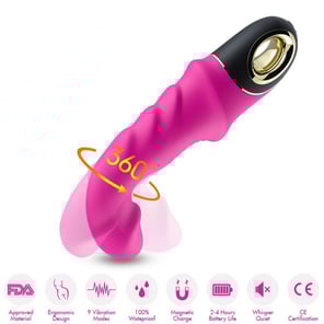Dildo Vibrador Rotador Fucsia Joyblade Estimulador con Vibración y Rotación para Placer Íntimo