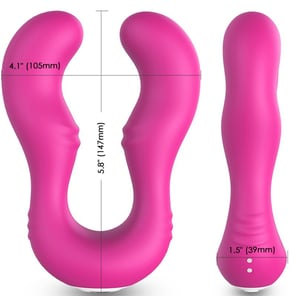 Vibrador Doble Seraph Fucsia con Control Remoto Recargable para Parejas