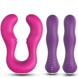Vibrador Doble Seraph Fucsia con Control Remoto Recargable para Parejas