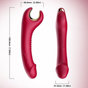 Vibrador y Rotador Prince Rojo para Adultos Potente Estimulador Sexual