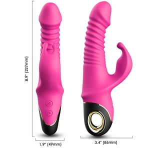 Vibrador Rabbit Zing Fucsia Recargable Multi-Velocidades Estimulador Clítoris y Punto G